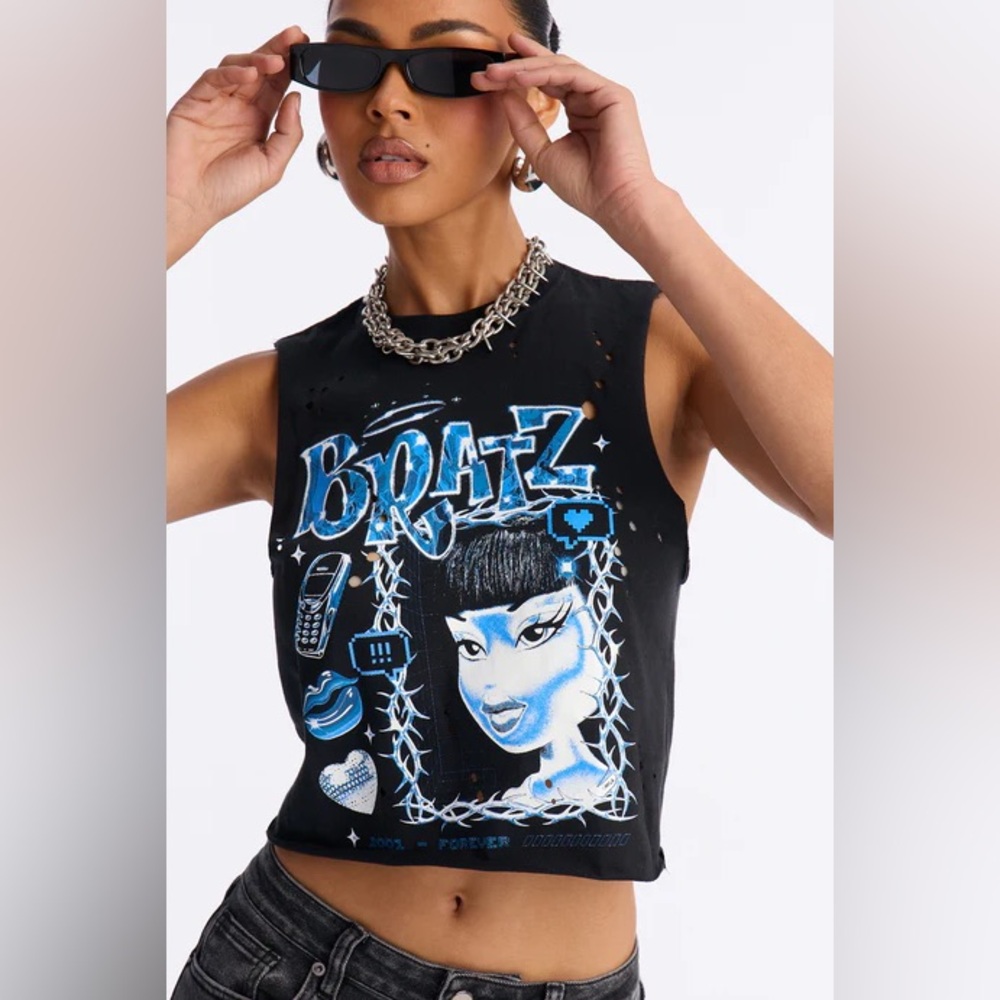 Bratz Graphic Muscle Cropped Tee
